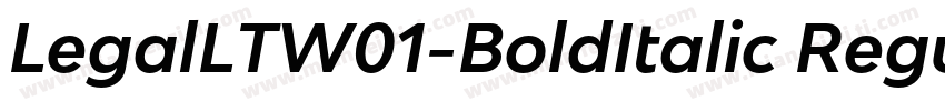 LegalLTW01-BoldItalic Regular字体转换